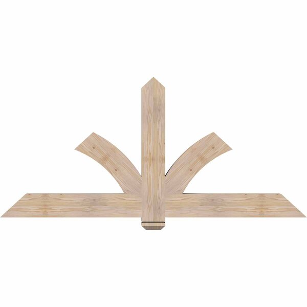 Ekena Millwork Redmond Smooth Timber Gable Bracket, Douglas Fir, 72"W x 33"H x 3 1/2"D x 5 1/2"F, 11/12 Pitch GBW072X33X0406RED00SDF - main
